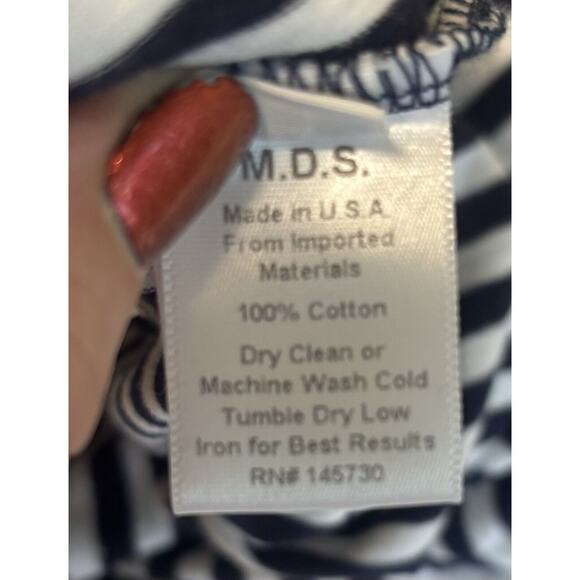 Navy White Striped Jumpsuit Size 1 (XS) Midi Nautical Coastal Quiet Luxury Prep - Picture 6 of 10